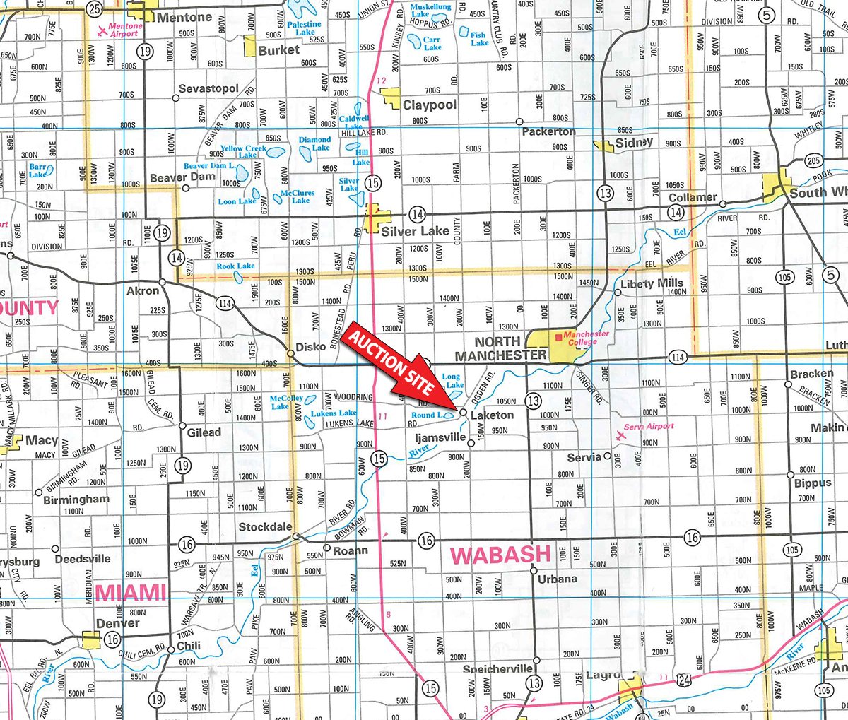 Area map - PERSONAL PROPERTY AUCTION - TANKER TRAILERS IN WABASH COUNTY